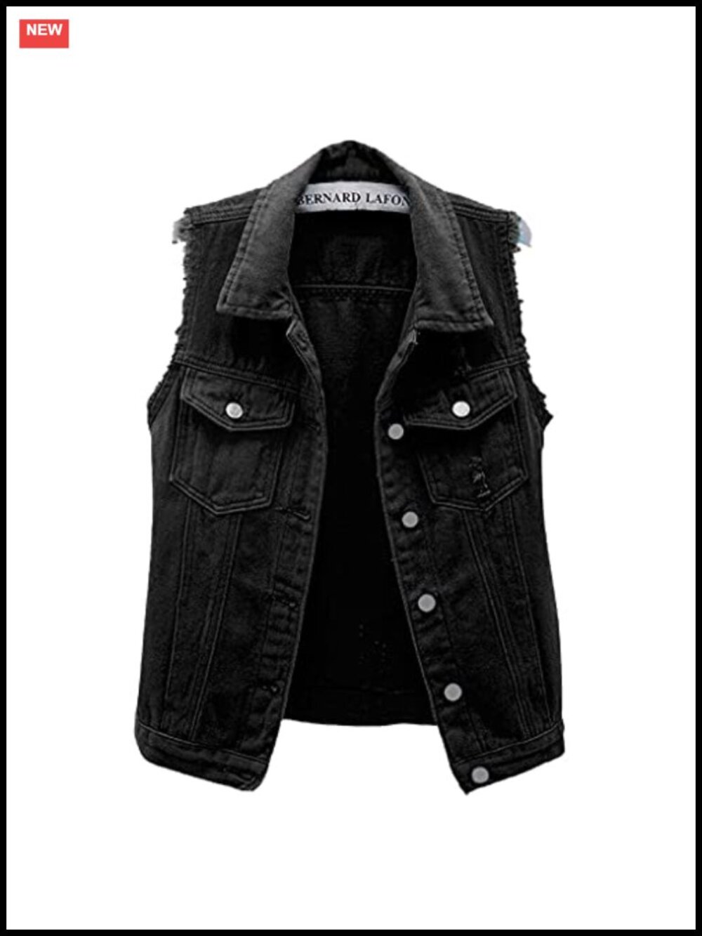 Slim Denim Vest Button Up Sleeveless Jean Jacket